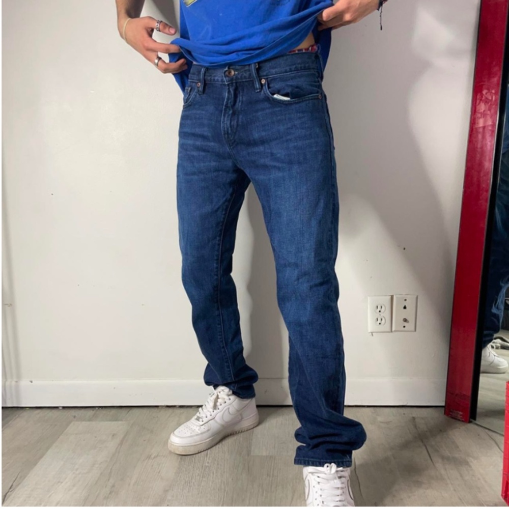 1969 Straight Fit Faded Navy Jeans